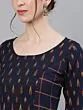 Blue Checks Printed Kurta With Palazzo Set