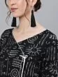 Black & White Printed Kurta With Sharara & Dupatta Set