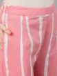 Pink & White Striped Printed Kurta With Sharara Set