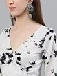 White & Black Tie & Dye Printed Lehenga Choli With Dupatta Set