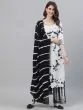 White & Black Tie & Dye Printed Kurta Set
