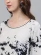 White & Black Tie & Dye Printed Kurta Set