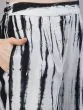 White & Black Tie & Dye Printed Kurta Set