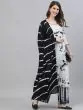 White & Black Tie & Dye Printed Kurta Set