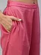 Pink Schiffli Sequance Work Kurta With Palazzo Set
