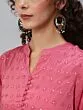 Pink Schiffli Sequance Work Kurta With Palazzo Set