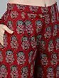 Maroon Floral Printed Straight Kurta With Palazzo Set