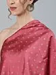 Dusty Pink Dobby Design One Shoulder Lehenga Choli Set