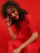 Red Solid Straight Kurta With Palazzo Set