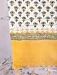 Green & Yellow Floral Printed Anarkali With Pant & Dupatta Set