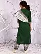 Green & Pink Floral Printed Kurta & Ballon Palazzo With Dupatta Set