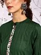 Green & Pink Floral Printed Kurta & Ballon Palazzo With Dupatta Set