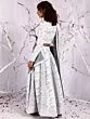 White & Grey Floral Printed Lehenga Choli With Dupatta