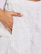 White & Grey Floral Printed Straight Kurta With Balloon Palazzo Set