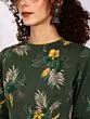 Green & Yellow Floral Printed Lehenga Choli With Tie & Dye Dupatta Set