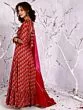 Red & Pink Gold Printed Lehenga Choli With Tie & Dye Dupatta Set