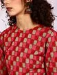 Red & Pink Gold Printed Lehenga Choli With Tie & Dye Dupatta Set