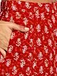 Red & White Printed A-Line Kurta With Palazzo Set