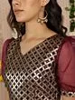 Purple & Gold Jacquard Zari Work Lehenga Choli With Net Dupatta & Potali Bag