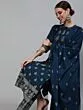Blue Gold Printed Straight Kurta With Pant & Dupatta Set