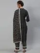 Black Floral Printed Kurtas Pant With Dupatta Set