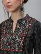 Black Floral Printed Kurtas Pant With Dupatta Set