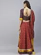 Red & Blue Patola Printed Lehenga Choli With Dupatta Set