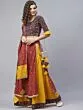 Red & Blue Patola Printed Lehenga Choli With Dupatta Set