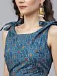 Blue & Yellow Patola Printed Layered Lehenga Choli With Tie & Dye Dupatta
