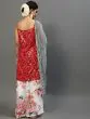 Red Gold Printed Kurta With Printed Palazzo With Dupatta
