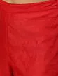 Red & White Block Printed Kurta Set With Dupatta