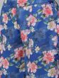 Blue & Red Floral Printed Straight Kurta & Palazzo With Dupatta