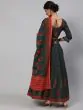 Green & Red Floral Printed Lehenga Choli With Dupatta Set