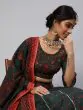 Green & Red Floral Printed Lehenga Choli With Dupatta Set