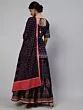 Blue & Red Floral Printed Embroidered Lehenga Choli With Dupatta Set