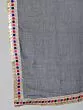 Navy Blue & White Gold Printed Lehenga Choli With Dupatta Set