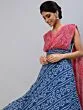 Blue & Pink Bandhani Printed Lehenga Choli With Leheriya Attached Dupatta Set