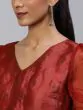 Maroon & Black Brocade Lehenga Choli With Dupatta Set