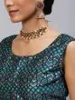 Teal Blue Gold Zari Work Lehenga Choli With Tie & Dye Dupatta