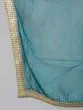 Teal Blue Gold Zari Work Lehenga Choli With Tie & Dye Dupatta