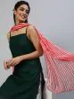Green & White Floral Printed Kurta & Sharara With Dupatta Set