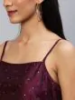 Purple & White Gold Floral Printed Kurta & Sharara With Dupatta Set