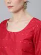 Red & Pink Dobby Woven Design Lehenga Choli With Dupatta Set