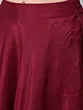 Burgundy Foil Print Kurta With Skirt