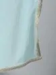 Blue Gold Foil Printed Straight Kurta With Sharara With Dupatta Set