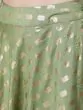 Green Gold Foil Printed Lehenga Choli With Dupatta