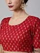 Red Gold Printed Lace Work Lehenga Choli With Brocade Dupatta