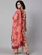 Multicolor Floral Printed Kurta Set With Embroidered Dupatta Set