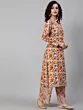 Multicolor Floral Printed Kurta Set With Embroidered Dupatta Set
