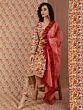 Multicolor Floral Printed Kurta Set With Embroidered Dupatta Set